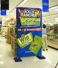 Jolly Rancher stand up 4 color sign